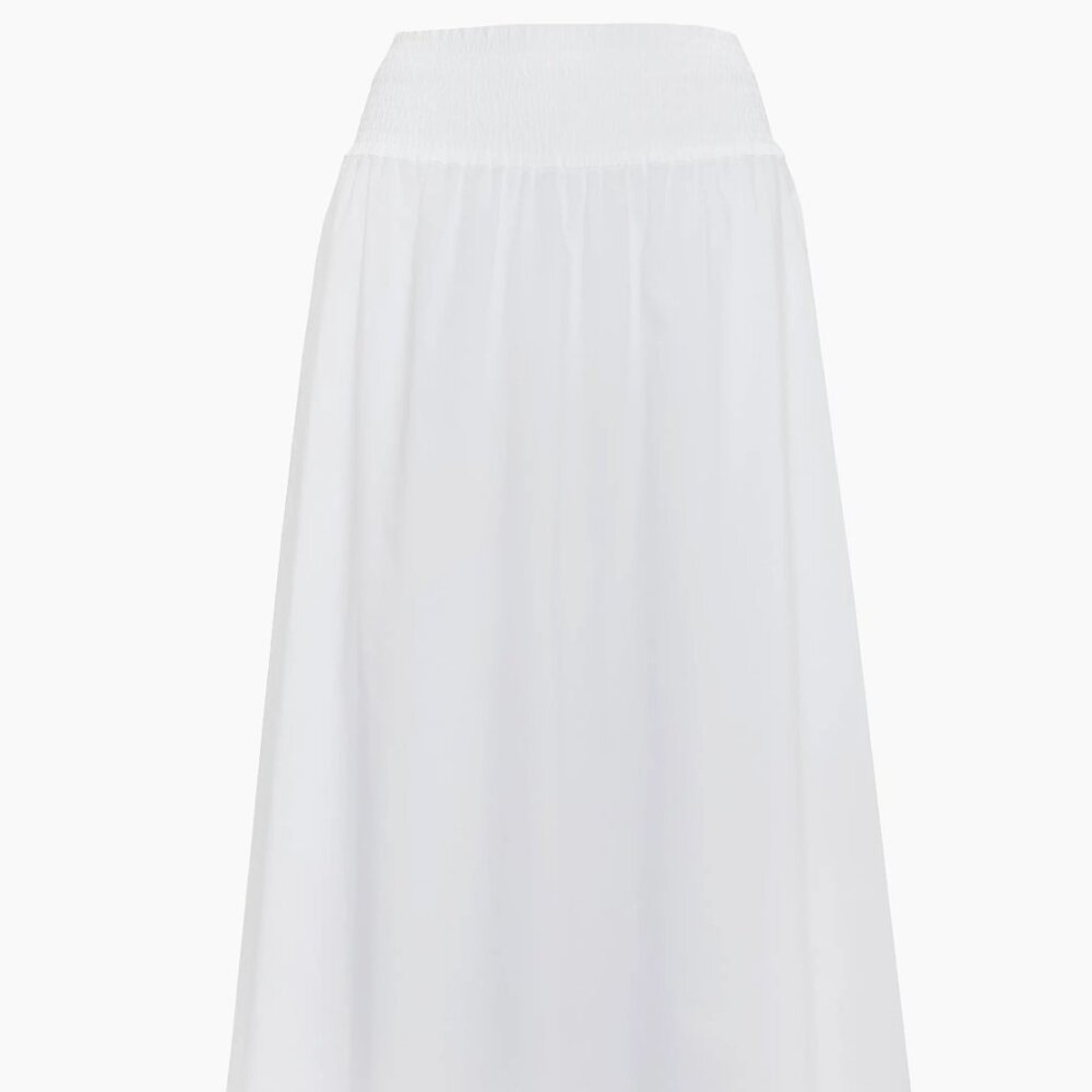 NWT Hill House The Delphine Nap Skirt White XS Smocked Midi